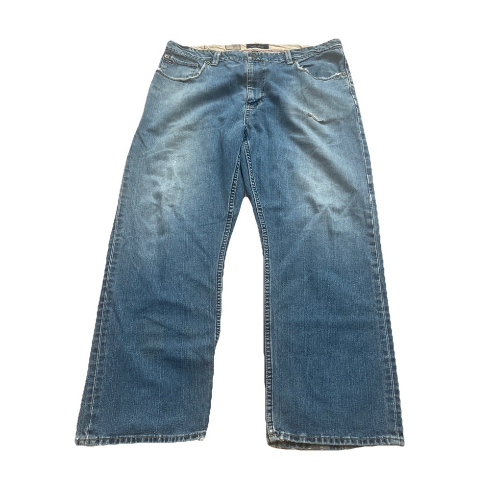 Tommy Hilfiger Jeans‎ Men's 38x30 Classic Straight Leg Denim Blue Distressed